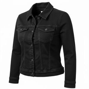 Wax Jean Classic Black Denim Jacket, New